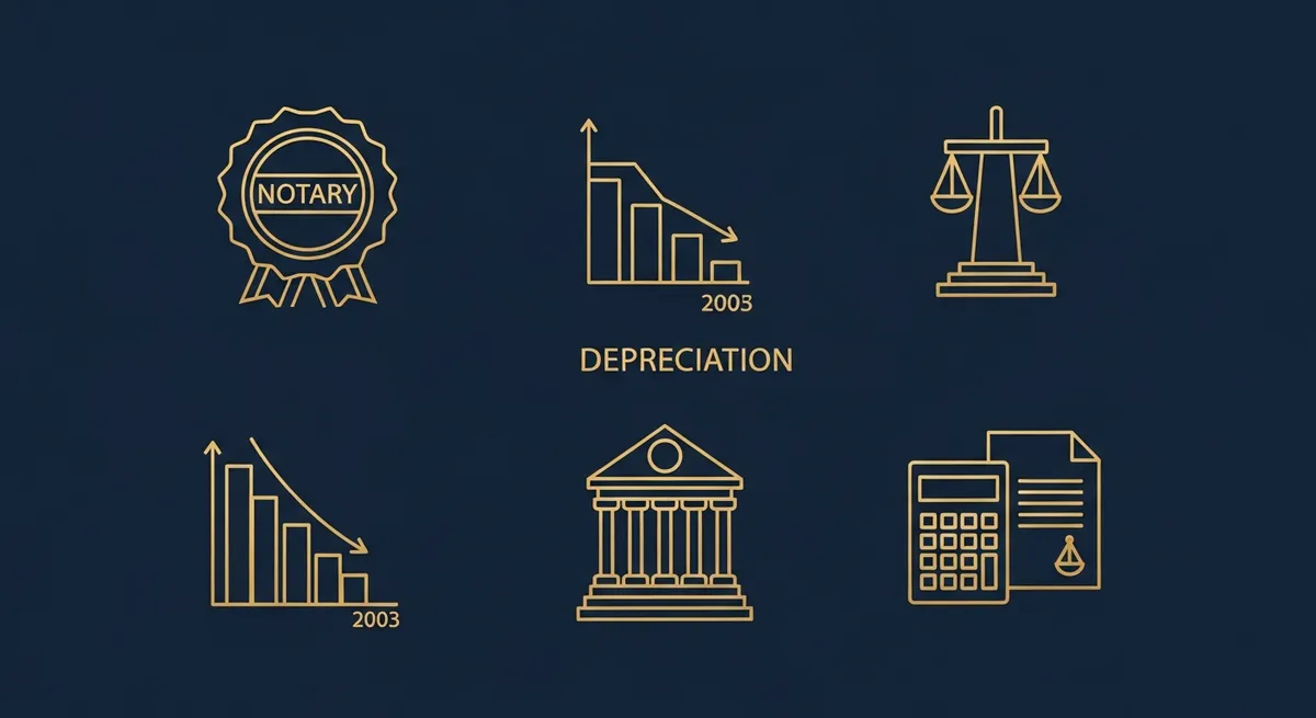 Illustration de l'amortissement des frais de notaire dans une SCI à l'IS avec tableau comptable