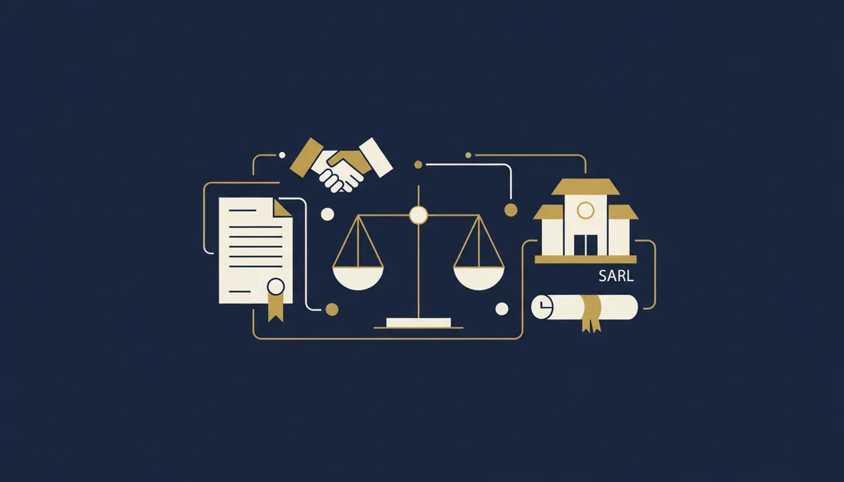 Expert-comptable et gérant de SARL analysant les comptes annuels