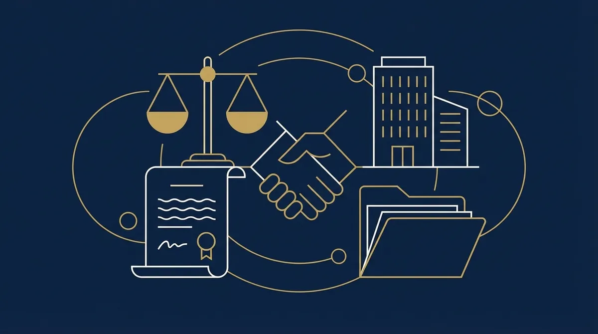 Juriste expliquant les conditions d'une clause de non-concurrence à un entrepreneur.