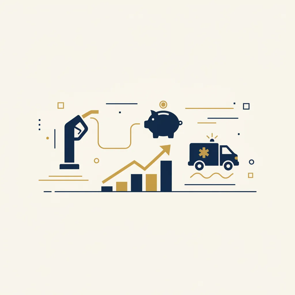Gérant d'entreprise calculant l'impact de la hausse du carburant - Jurixa.fr