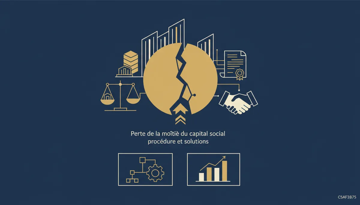 Dirigeant analysant les comptes de sa société face à une perte de capital social
