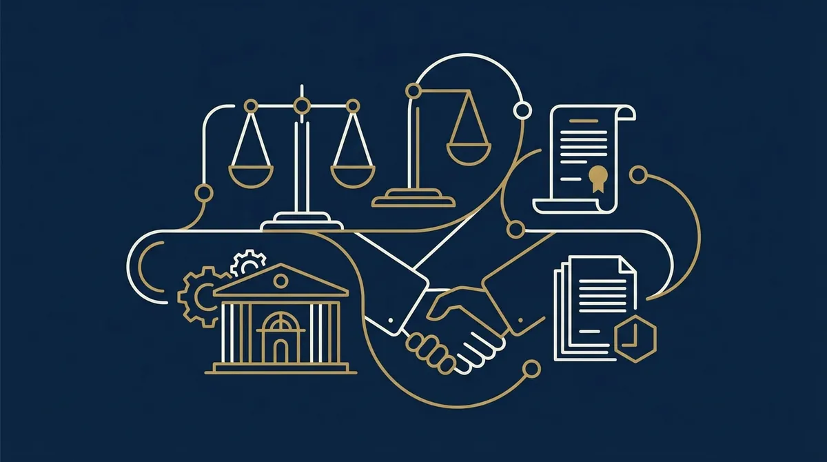 Juriste expliquant les clauses d'un statut de SCI à un couple d'associés.