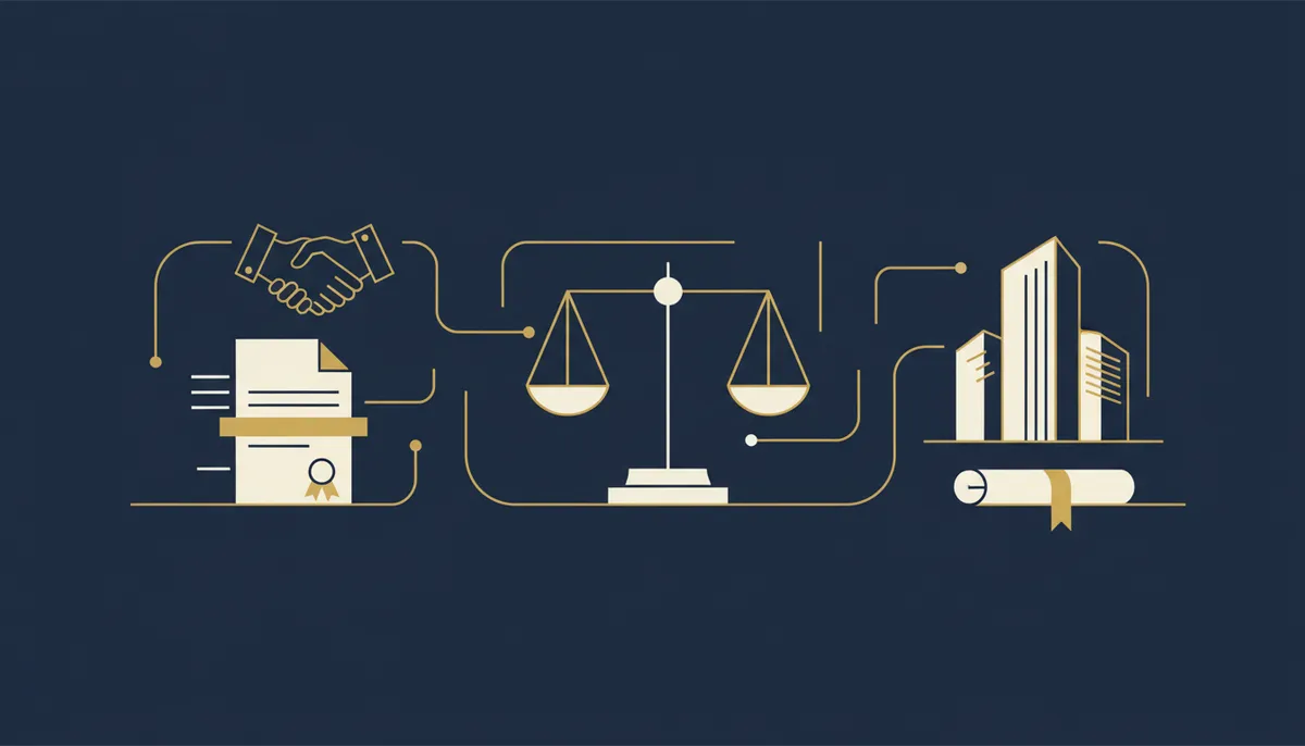 Registre d'assemblée générale posé sur un bureau avec un stylo et des documents d'entreprise