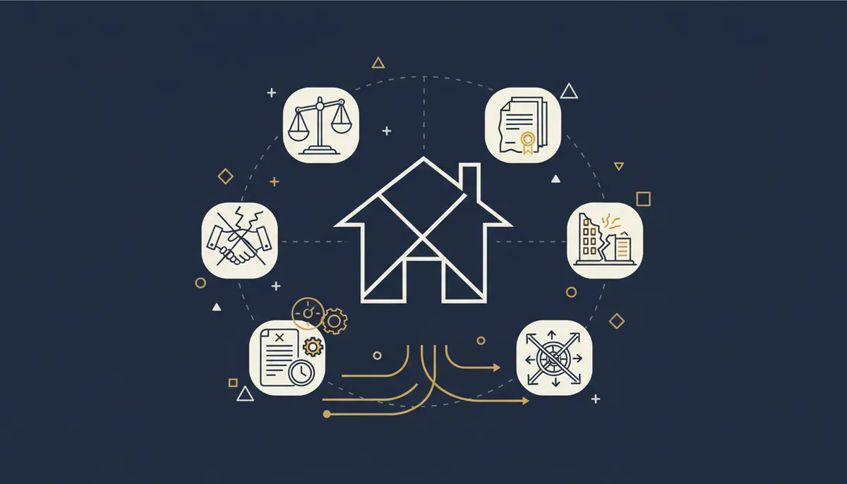 SCI familiale inconvénients : famille autour d'une table avec documents juridiques