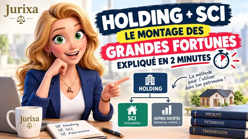 Miniature de la vidéo Jurixa : Holding + SCI : le montage des grandes fortunes, expliqué en 2 minutes (2026)
